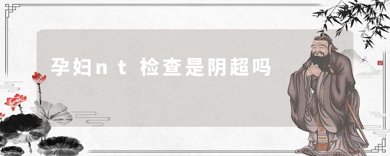 孕妇nt检查是阴超吗