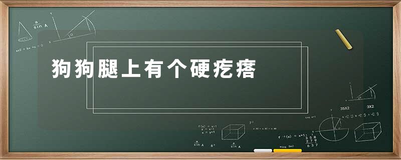狗狗腿上有个硬疙瘩