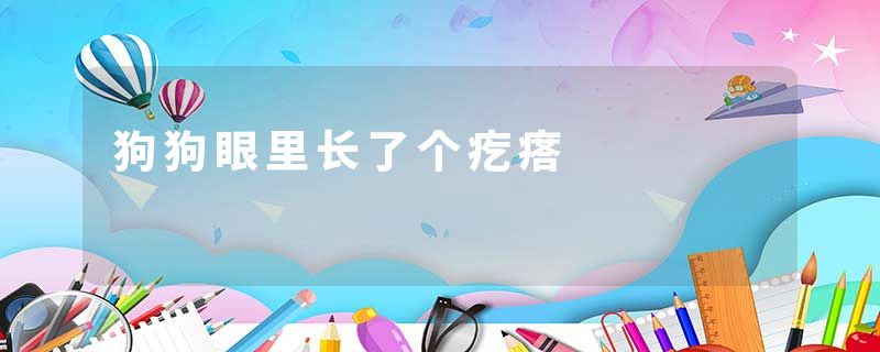 狗狗眼里长了个疙瘩